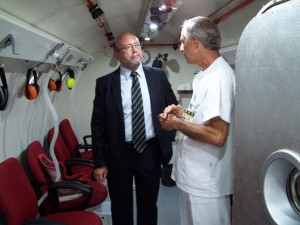 El parlamentario Ignacio García, en San Carlos.