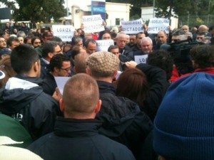 Protesta de trabajadores de Navantia.