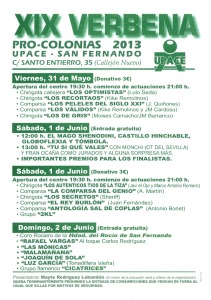 CARTEL XIX VERBENA UPACE SAN FERNANDO