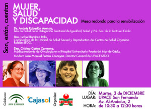 3-12-2013. MUJER, SALUD Y DISCAPACIDAD
