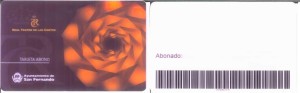 TARJETAS DE ABONO REAL TEATRO DE LAS CORTES