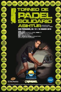 Cartel "I Torneo Banéfico de Pádel" de Asihtur.