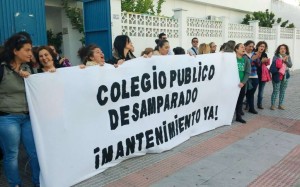 Pancarta realizada para la manifestación.