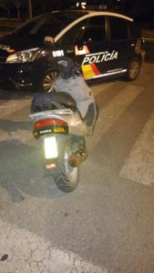 moto robada y policia