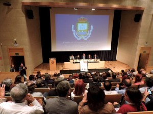 El Centro de Congresos, tras la primera proyección de 'Bosque de Musas'.