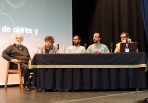 Los conferenciantes, expertos en Gastronomía y Vinos, durante la última jornada de SECUGA.