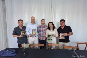 Formanti, Heredia, Orcero y Díaz, en la Feria del Libro junto a Antonio Campos.