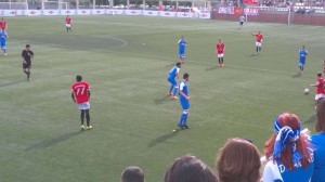Durante el partido I.