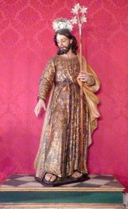 Talla de San José que presidía la sala de enfermos.