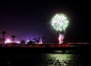 Los fuegos, desde el Parque Natural.