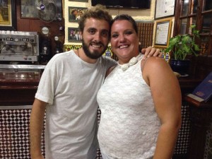 El guitarrista jesús Guerrero no quiso perderse la actuación.