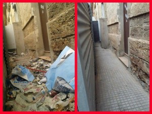 La trasera del Ayuntamiento. Antes y después