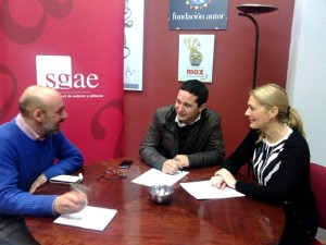 Diego Gallego, con la SGAE.