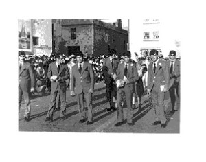 Integrantes de la comparsa  'Los galanes' del puerto Santa María 1972 