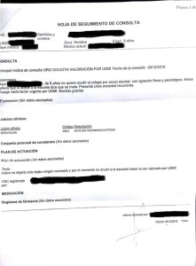 Hoja de seguimiento emitida el 9 de diciembre.