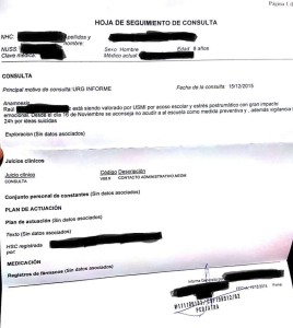 Hoja de seguimiento emitida el 15 de diciembre.