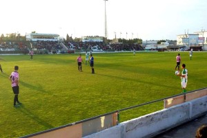 Durante el partido en El Palmar.
