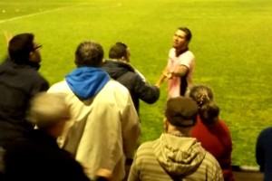 Un momento del enfrentamiento.