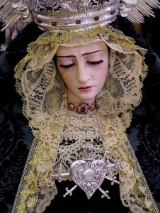 Primer plano de la dolorosa, de posible autoría genovesa.