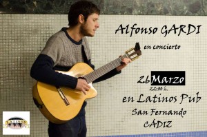 Cartel del concierto de Alfonso Gardi.