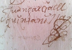 Firma de Quintanilla. Archivo Municipal de San Fernando.