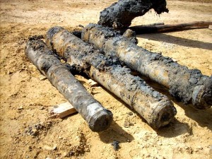 Los cañones, recién hallados.