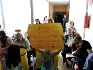 Uno de los mensajes plasmados.