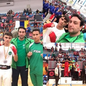 Los alumnos con el responsable de la escuela, José Carlos Vera.