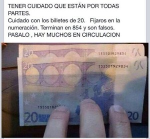 billetes falsos