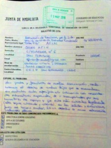 Solicitud presentada ante Registro.