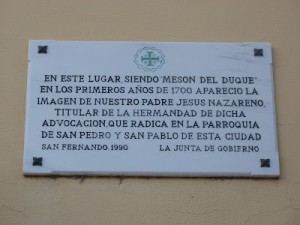 Placa del mítico Mesón del Duque.