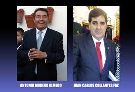 Los candidatos, Juan Carlos Collantes y Antonio Moreno.