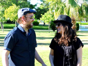 Ángel y Aurora Pérez, en el entorno donde actuarán en julio.