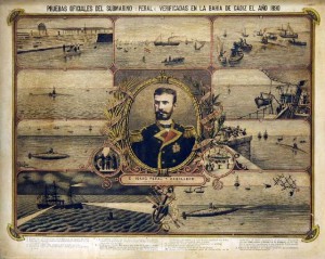 Ilustración de las pruebas superadas por el Submarino Peral.