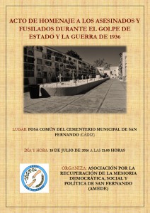 El Castillo de San Fernando.Cartel de homenaje en la fosa.