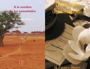Portadas de las dos primeras novelas de Carmen Orcero.