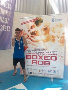 Mario Mediavilla .Campeón de España en la categoría junior en el peso gallo-ligero.
