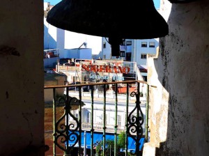 El 'Soberano', desde una de las torres de la Iglesia Mayor.