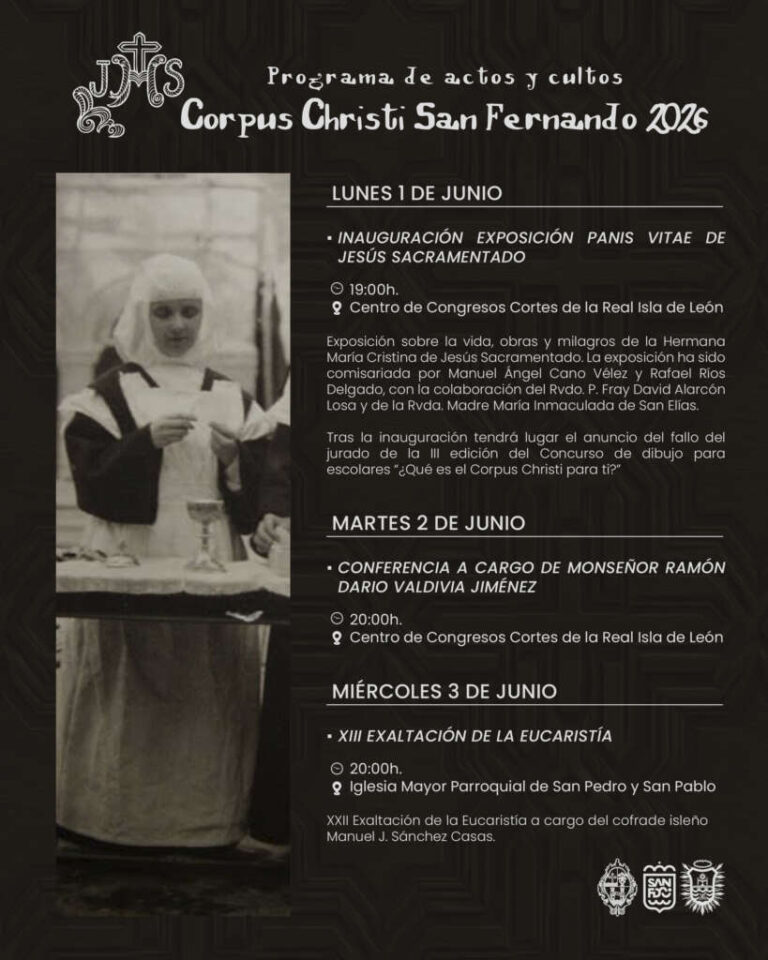 El Corpus Christi 2026 arranca en San Fernando con su cartel y una ...